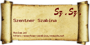 Szentner Szabina névjegykártya