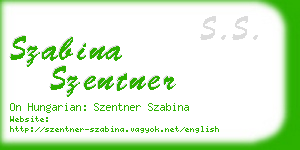 szabina szentner business card